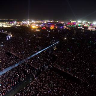 Coachella Concert Crowd Illuminated with Lights