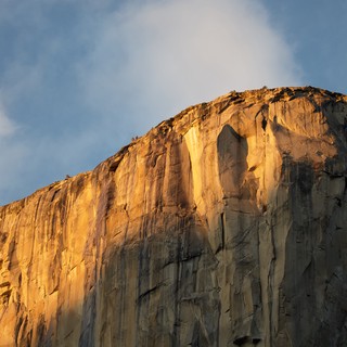 Golden Hour Light on El Capitan's Granite Face