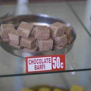 Tempting Chocolate Barfi Display