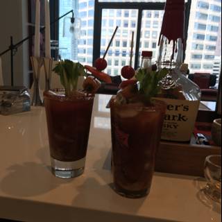 Bloody Drinks on a Sunny L.A. Counter