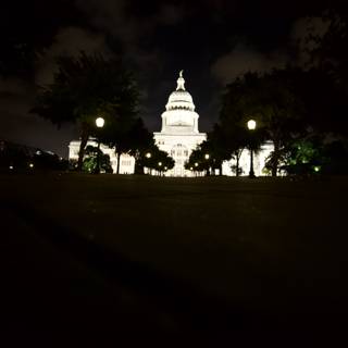 Illuminated Capitol Building at Night