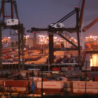 Red Crane at the Shipyard
