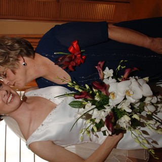 Bride and Mother Share Tender Wedding Day Moment