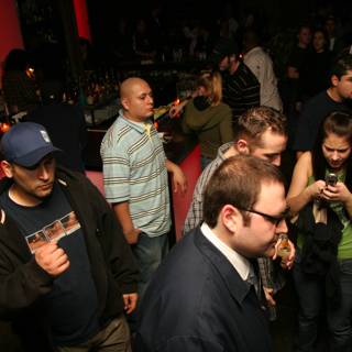 Partygoers at a Busy Nightclub