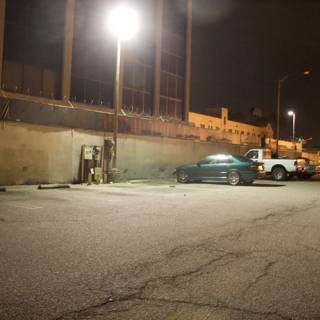 Nighttime Parking Lot Scene