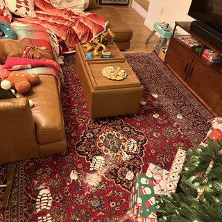 Cozy Christmas Morning Living Room Scene