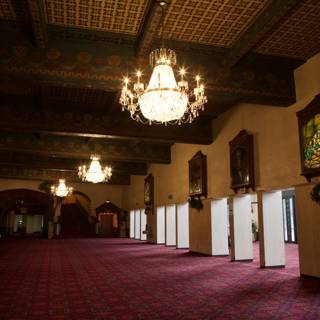 Grand Corridor with Elegant Chandeliers