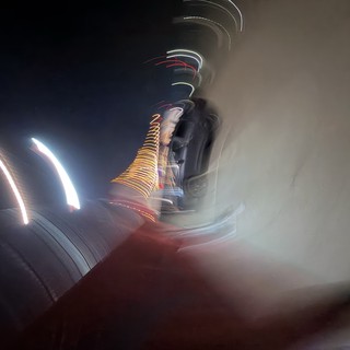 Light Trail Spiral from Electronic Music Concert Performance