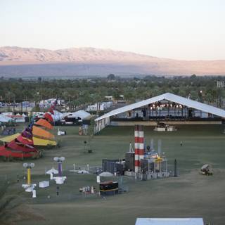 Coachella Stage with Mountain Backdrop