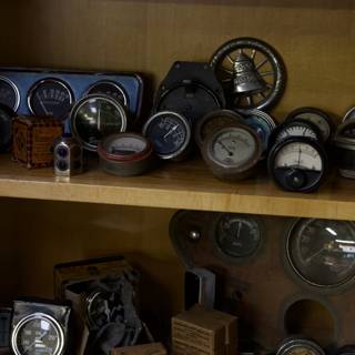 The many gadgets of Mr. Jalopy's shelf