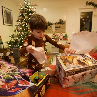Christmas Morning Gift Opening Joy