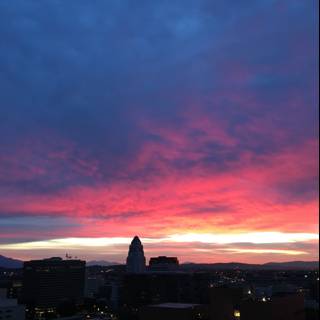 Radiant Sunset over Salt Lake City