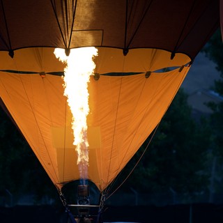 Fire and Fabric: Hot Air Balloon Inflation at Dawn