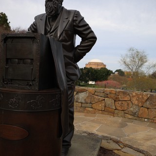 Bronze Statue of Bearded Man at Skywalker Ranch