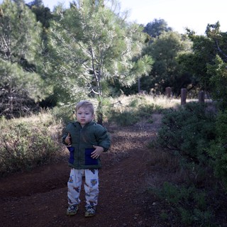 Toddler Explorer on Dusty Trail at Mount Diablo