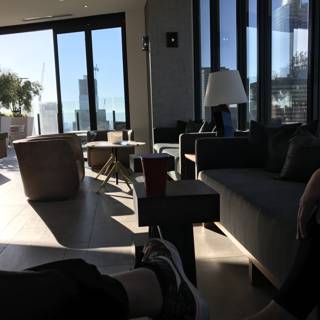 Relaxing in the Penthouse Living Room