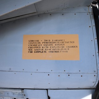 Aircraft Emergency Escape System Warning Label