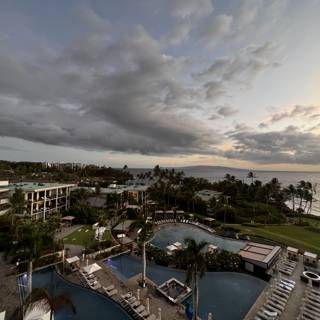 Panoramic View of the Beachside Resort