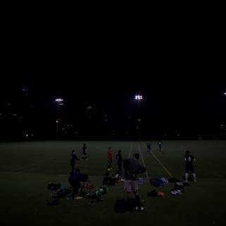 Nighttime Gathering on the Grass