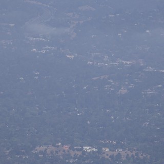 Suburban Sprawl Shrouded in Haze from Mount Diablo