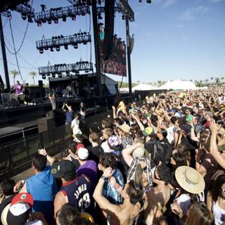 Coachella Crowd Rocks Out under Blue Skies