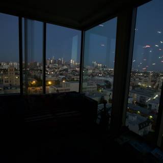 Cityscape From A Penthouse Window