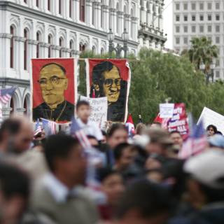 Protest for Saint Óscar Romero