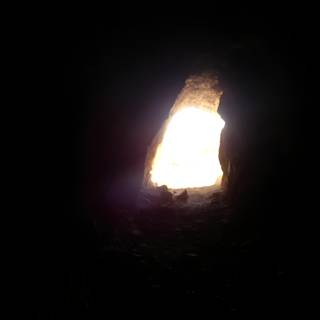 Sunlight Piercing Through the Cave