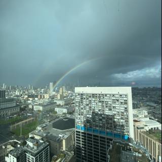 A Rainbow Over San Francisco's Urban Skyline