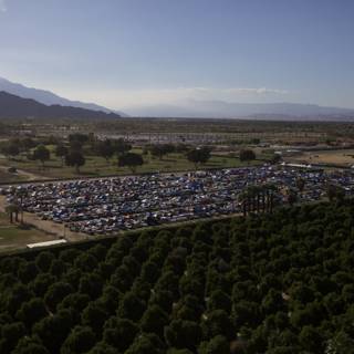 A Bird's Eye View of Coachella Parking Lot