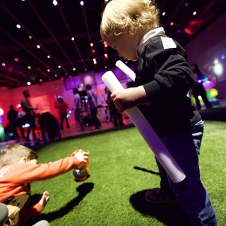 Child at Baby Rave Interactive Light Event
