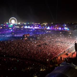 Lit Up: The Massive Crowd at Coachella Music Festival