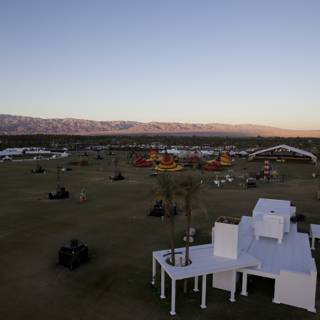 Aerial View of Coachella's Second Weekend Camping Grounds