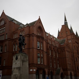 Victorian Red Brick Architecture on Overcast Day