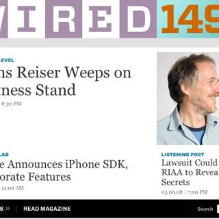Wired Magazine Website Featuring Tim O'Reilly and Steve Jobs
