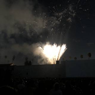 Fireworks Light Up the Los Angeles Night Sky
