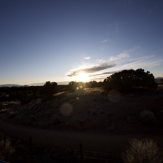 Sunset Over Desert Trail in Southwest Landscape