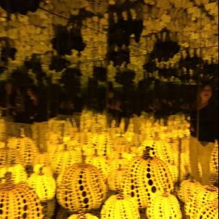 A Room Filled with Vibrant Lantern Spheres