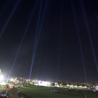 Illuminated Field at Coachella Music Festival