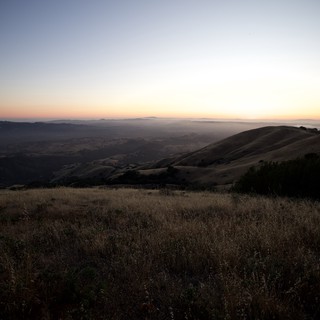 Golden Dusk Over Bay Area Hills at Sunset