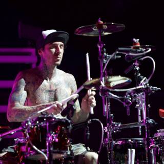 Travis Barker Rocks Coachella Stage with Drumming Showmanship