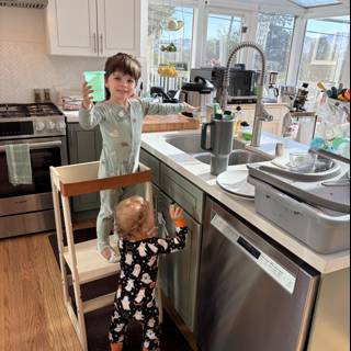 Morning Mischief in the Kitchen