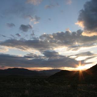Desert Sunset with Flare