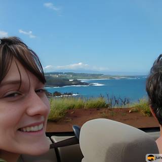 Smiling in Hawaii's Scenic Backseat