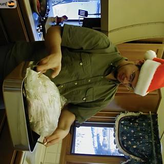 Santa Dave with his Festive Turkey