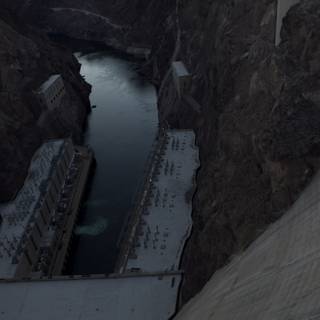 A Breathtaking View of Hoover Dam from the Top of the Canyon