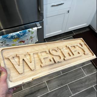Wesley's Wooden Sign