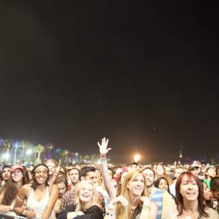 Concert Crowd Under Night Sky