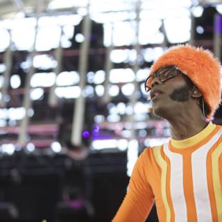 Orange Man with Hat at Coachella