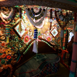 Vibrant Folk Art Interior of Meow Wolf Installation